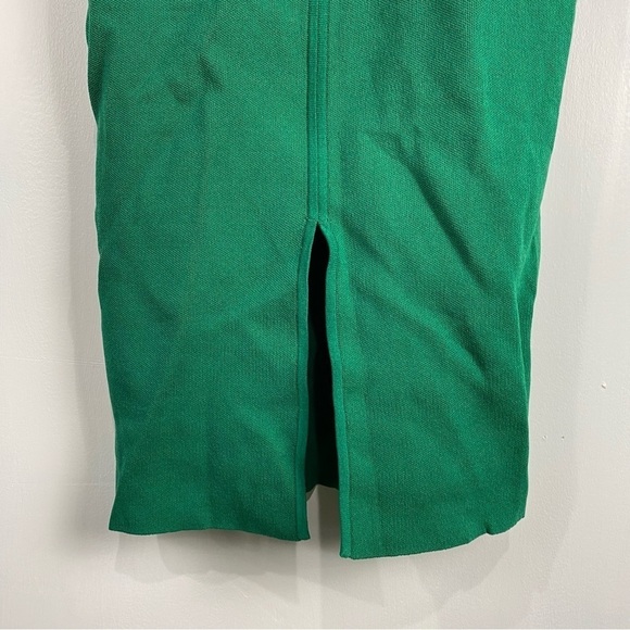 Eva Mendes: Stretchy Bodycon Sleeveless Fitted Midi Dress Emerald Green XS (NWT) - Picture 5 of 7